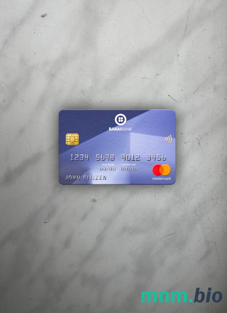Kyrgyzstan OJSC Bakai bank wygląd zdjęcia mastercard skan PSD + zdjęcie